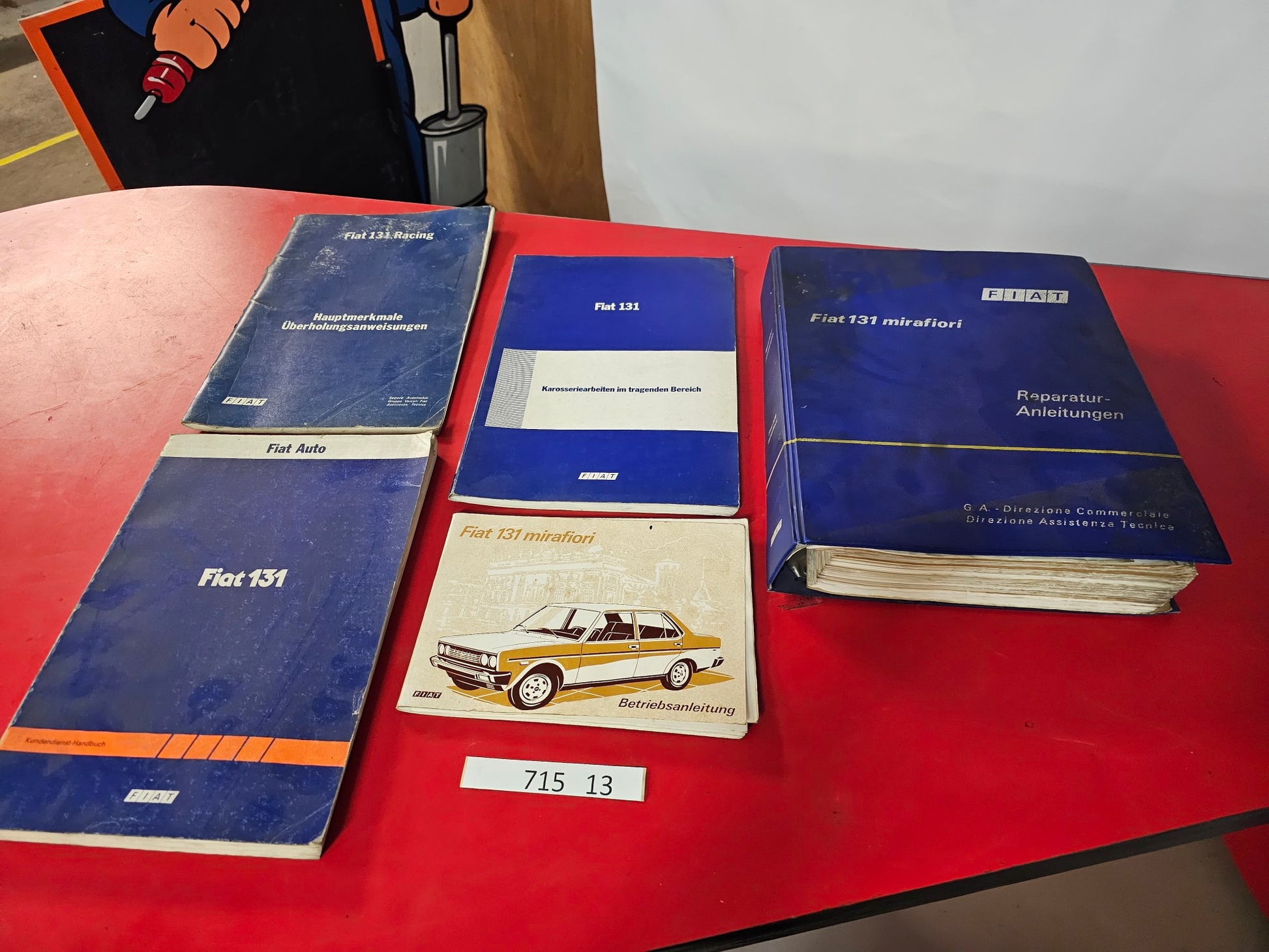 Fiat 131 Reparaturanleitung Werkstatt Handbuch Ersatzteil Katalog