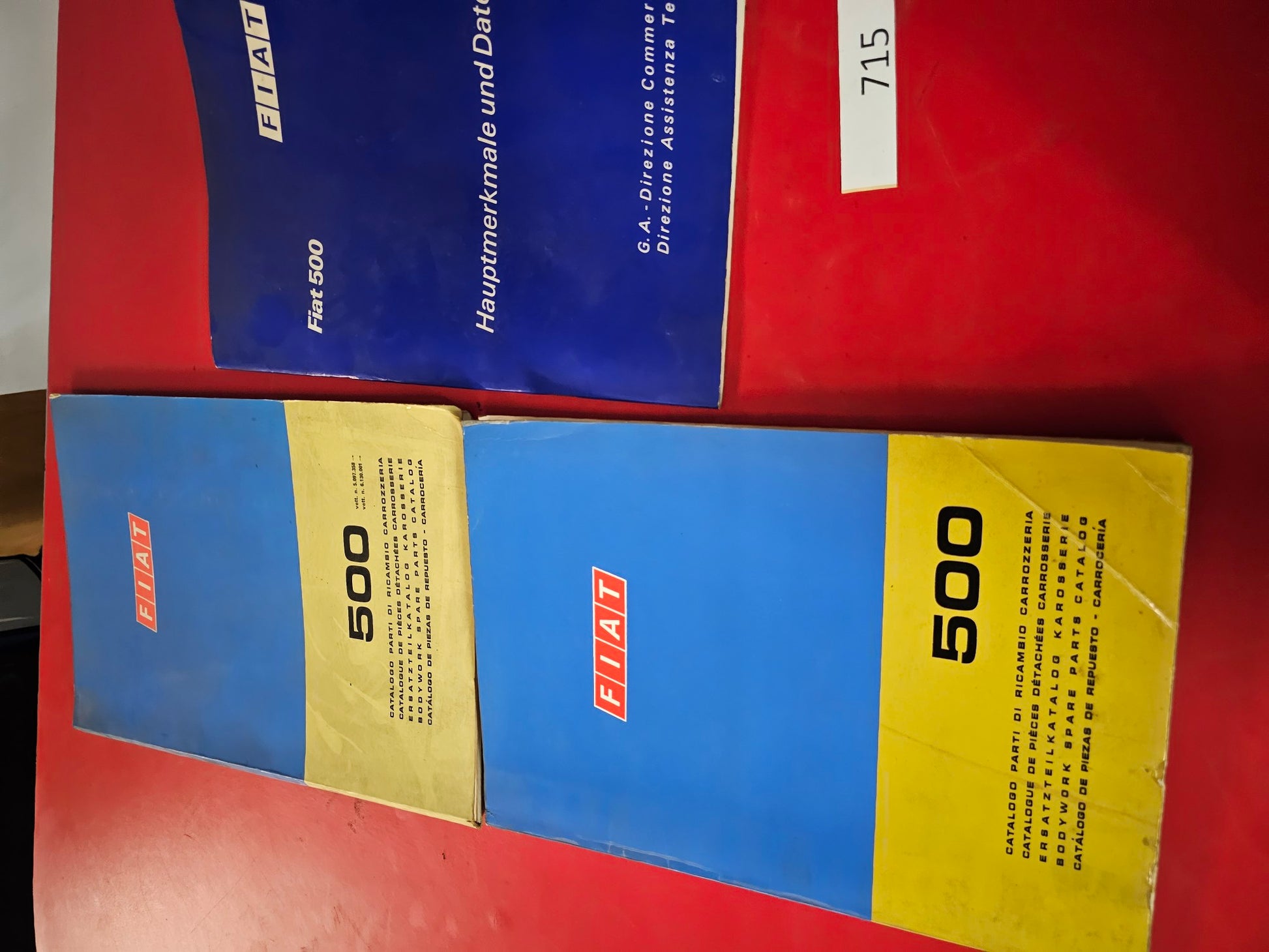 Fiat 500 Ersatzteil Katalog Werkstatt Handbuch