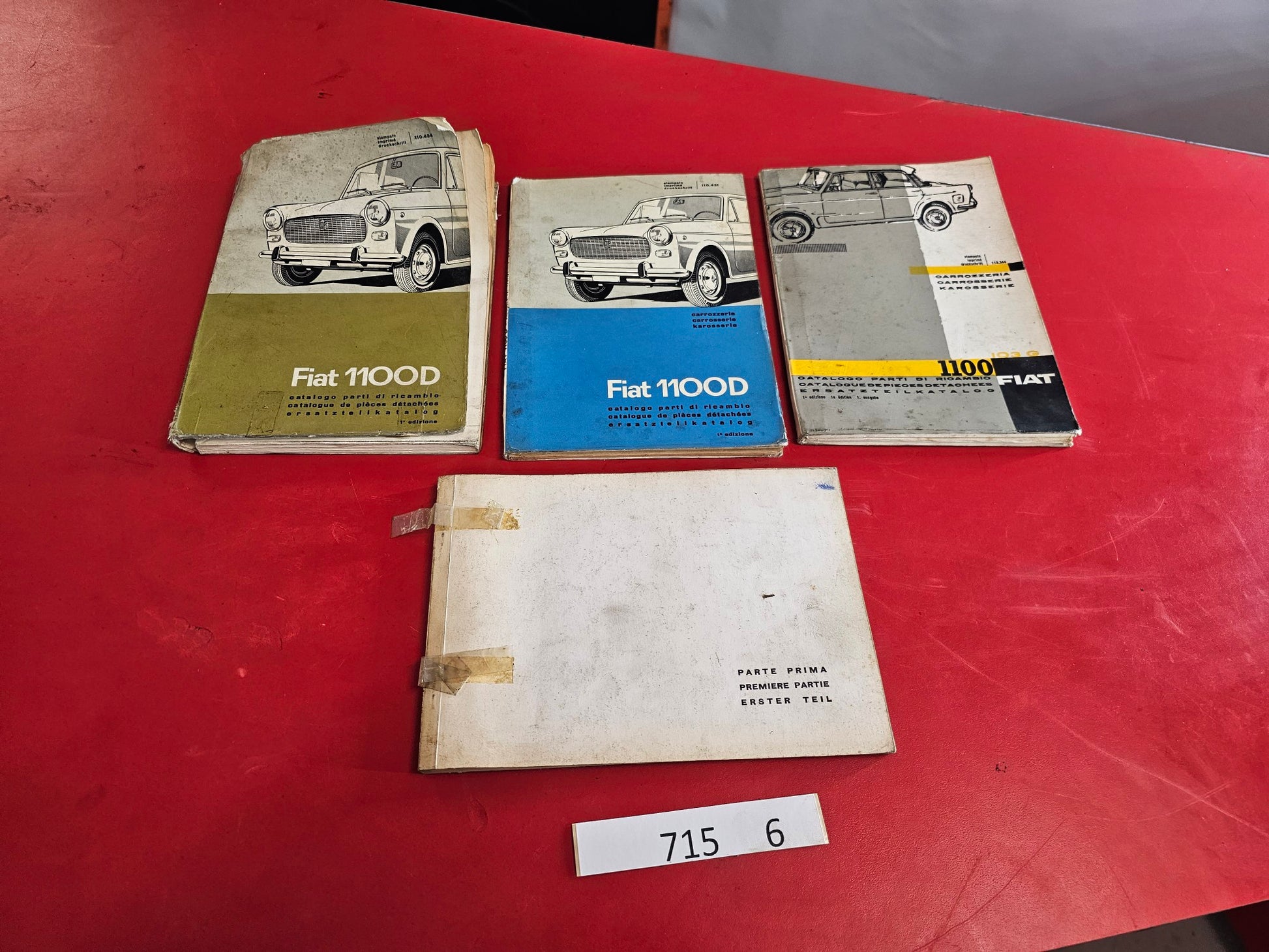 Fiat 1100 D Ersatzteil Katalog Werkstatt Handbuch