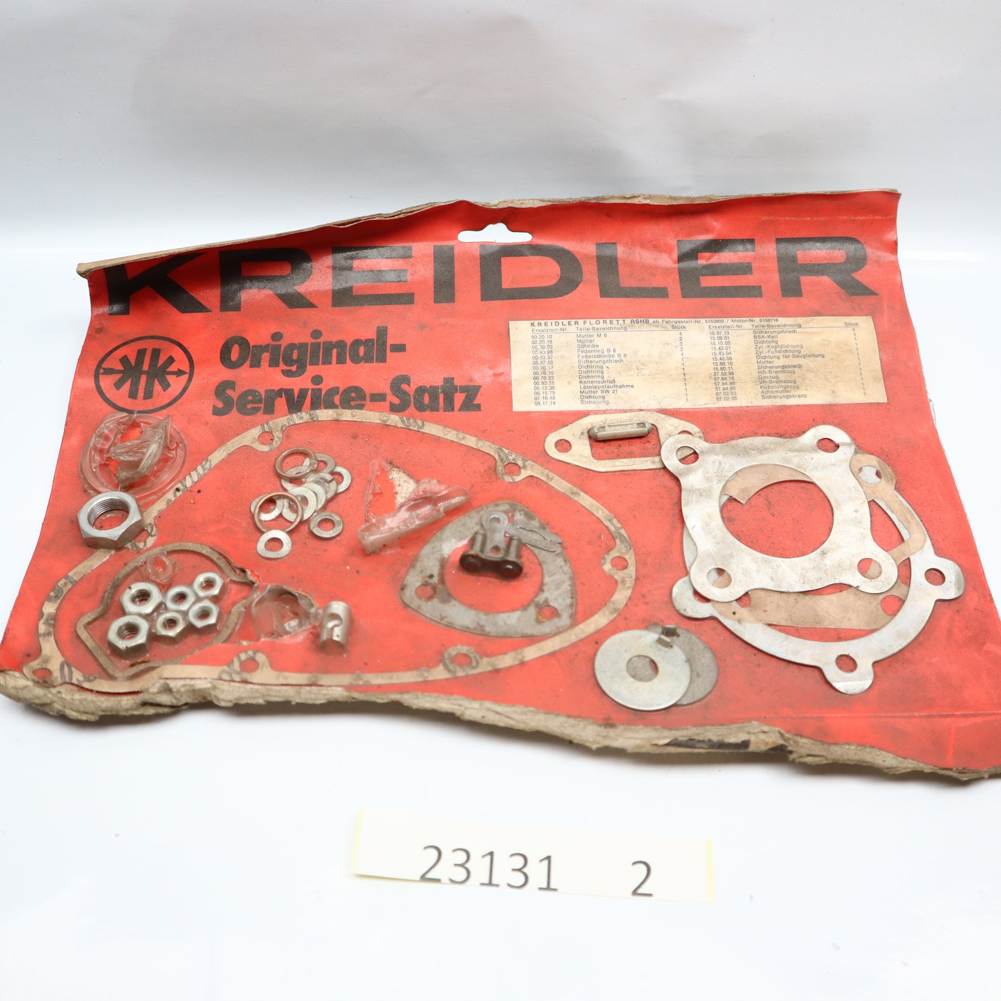 Kreidler Florett RS 5 Gang Motor Dichtungen NOS Neu