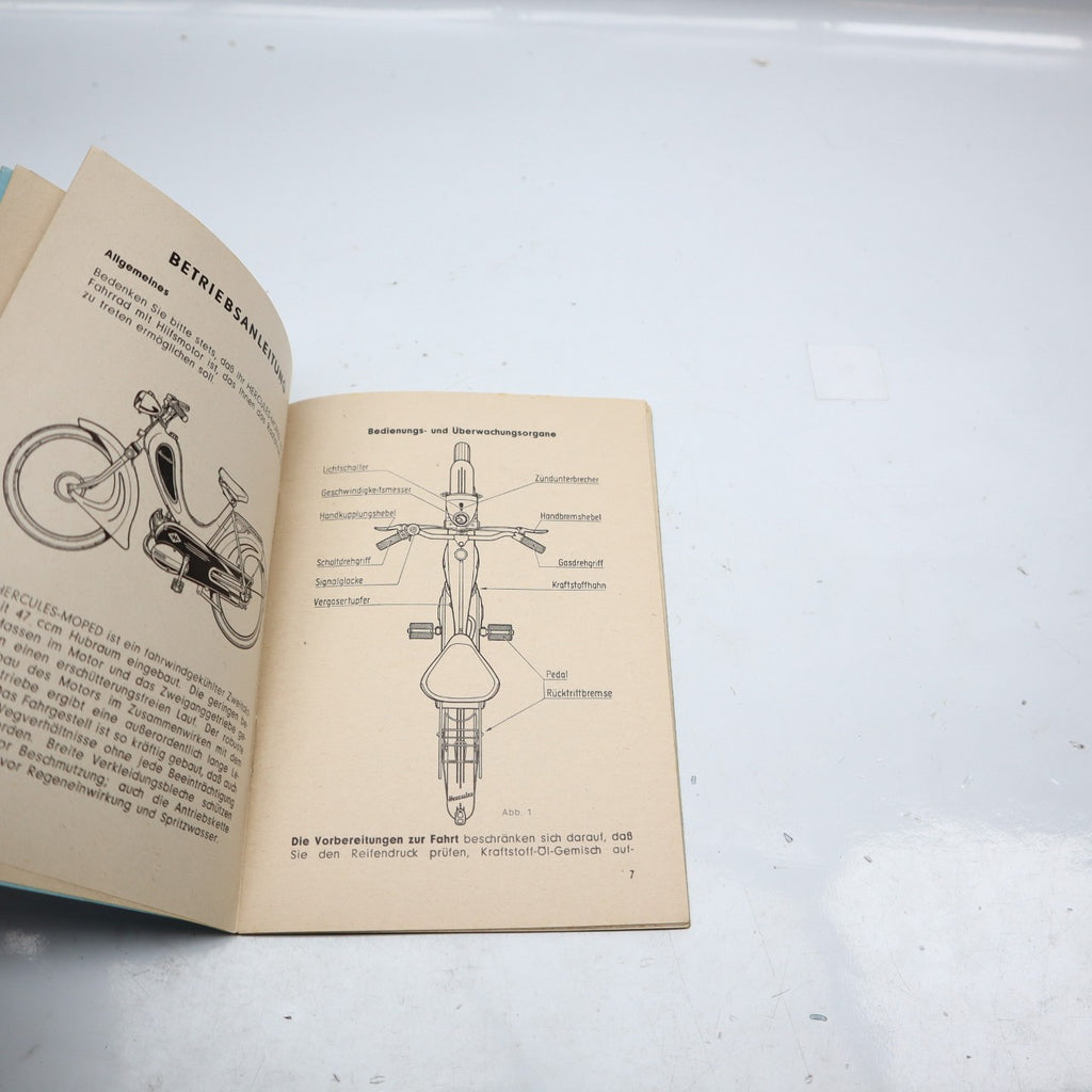 HERCULES MOPED 23 BEDIENUNGSANLEITUNG