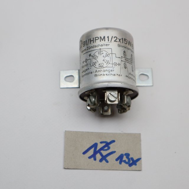 Hella Blinkerrelais  91/ HPM1 / 2*15W 6v NEU NOS